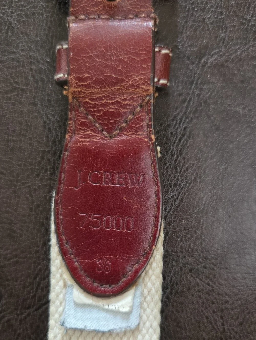 J. Crew Blue And Orange Leather Woven Belt